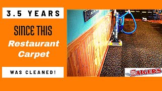 It's been 3.5 YEARS since this Restaurant Carpet was Cleaned