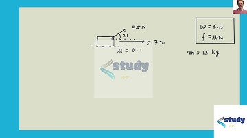 [Physics] A 15 0 kg block is dragged over a rough, horizontal surface by a 75 N force acting at 21°