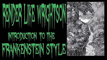 Render like WRIGHTSON INTRODUCTION INTO FRANKENSTEIN STYLE LINE WORK PT 2