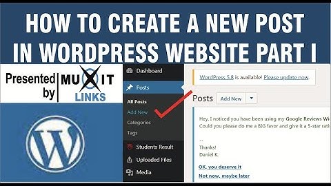 How to Create a New Post in WordPress Website in Urdu Part I