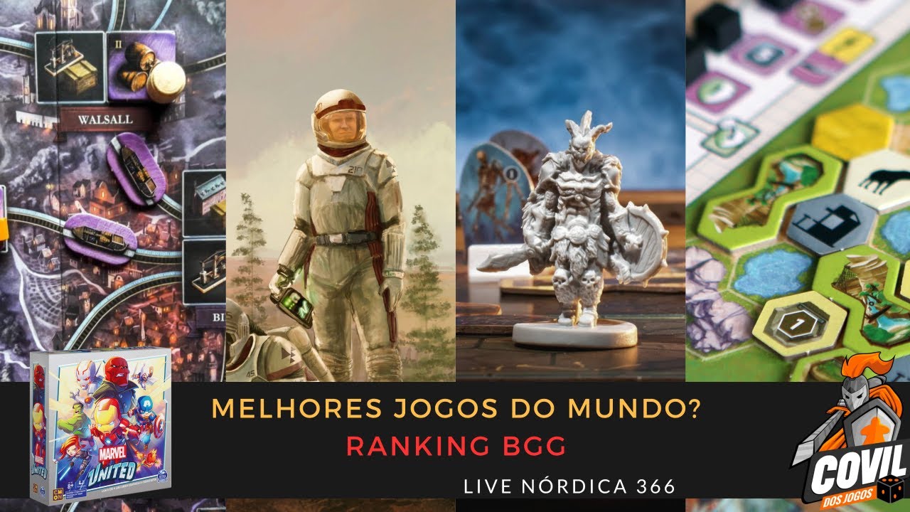 Live Nórdica 366 - Ranking BGG (Os Melhores Jogos do Mundo?) - YouTube