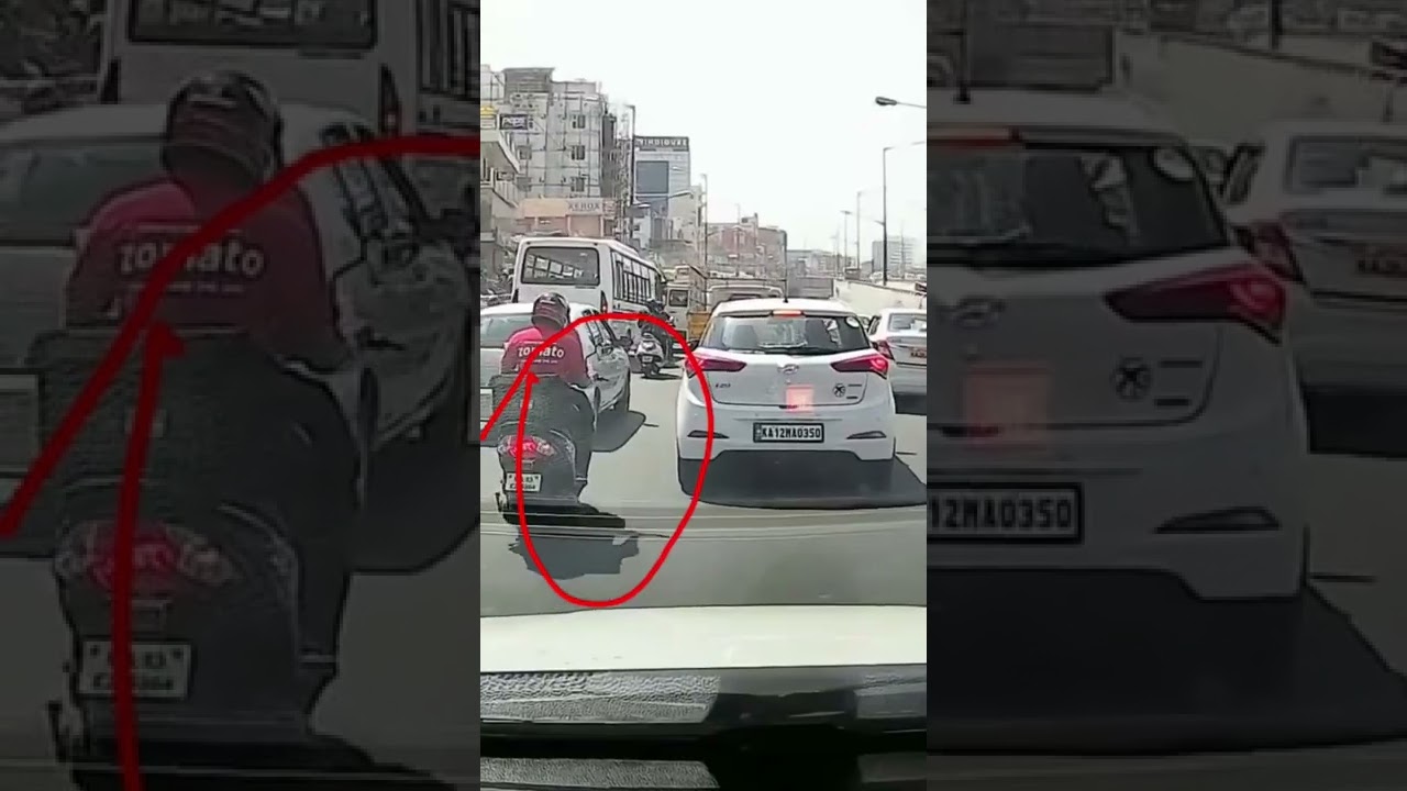 Zomato delivery boy accident caught on camera 