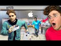 I stole every iphone from apple store in gta 5 rp funny