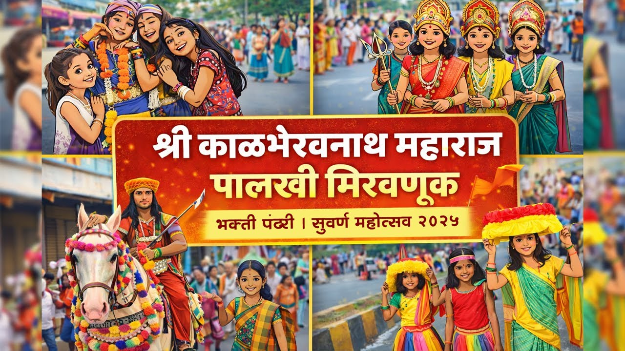 🚩 श्री काळभैरवनाथ महाराज पालखी मिरवणूक 2 | भक्ती पंढरी सुवर्ण महोत्सव २०२५ | पारगाव-मंगरूळ