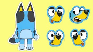 Bluey Make a Face Stickers - Bluey & Bingo Funny Theme!