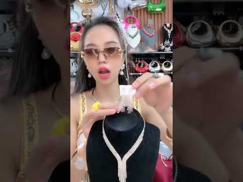 Vòng Cổ & Bông Tai Pha Lê Đêm Lux | Meaodai.com