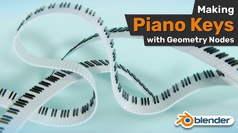 Piano Keys with Geometry Nodes in Blender - No Commentary