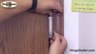 How to adjust a Spring Hinge (Self-Closing) Adjustable