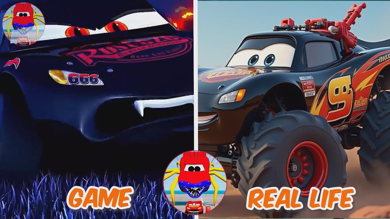Monster Truck Mater In Real Life | All Eat Monster | Tiles Hop EDM Rush Coffin Dance Meme