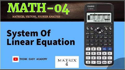 Math-04 : SYSTEM OF LINEAR  EQUATION  ||  AIUB  || Midterm