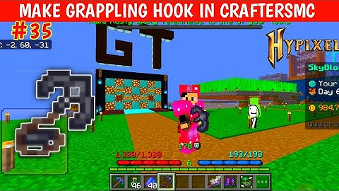 craftersmc skyblock ep 35 | make grappling hook in craftersmc | make money in craftersmc