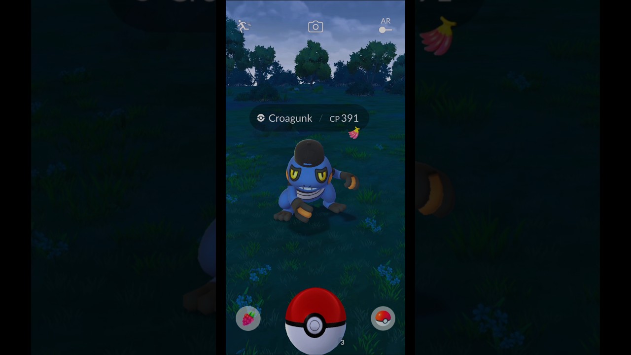 Я поймал Event Croagunk в Pokemon GO Shorts
