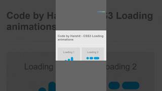 CSS loading animations #frontend #webdesign #loading #animation #trending #how #shortvideo #shorts
