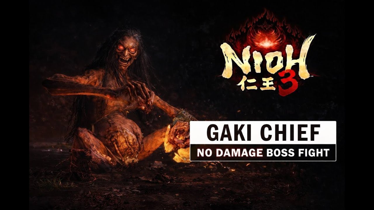 Nioh 3 - Gaki Chief Boss Fight (No Damage)