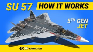 Su57 5th generation fighter jet | How it Works #jets #fighterjet #planes