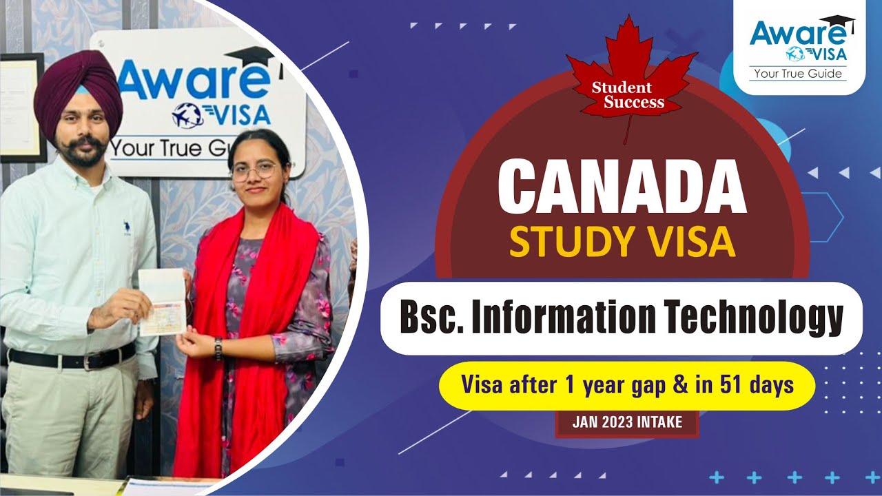 Canada Study Visa after B. Sc. (IT) & 1 year Gap | In 51 Days Only ...