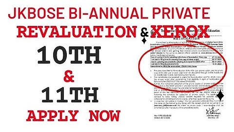 jkbose 10th,11th Revaluation apply now online free