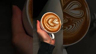 Simplest Latte art Free pour 💯 #latteart #viral #youtubeshorts #shorts #barista #skills #hacks #love