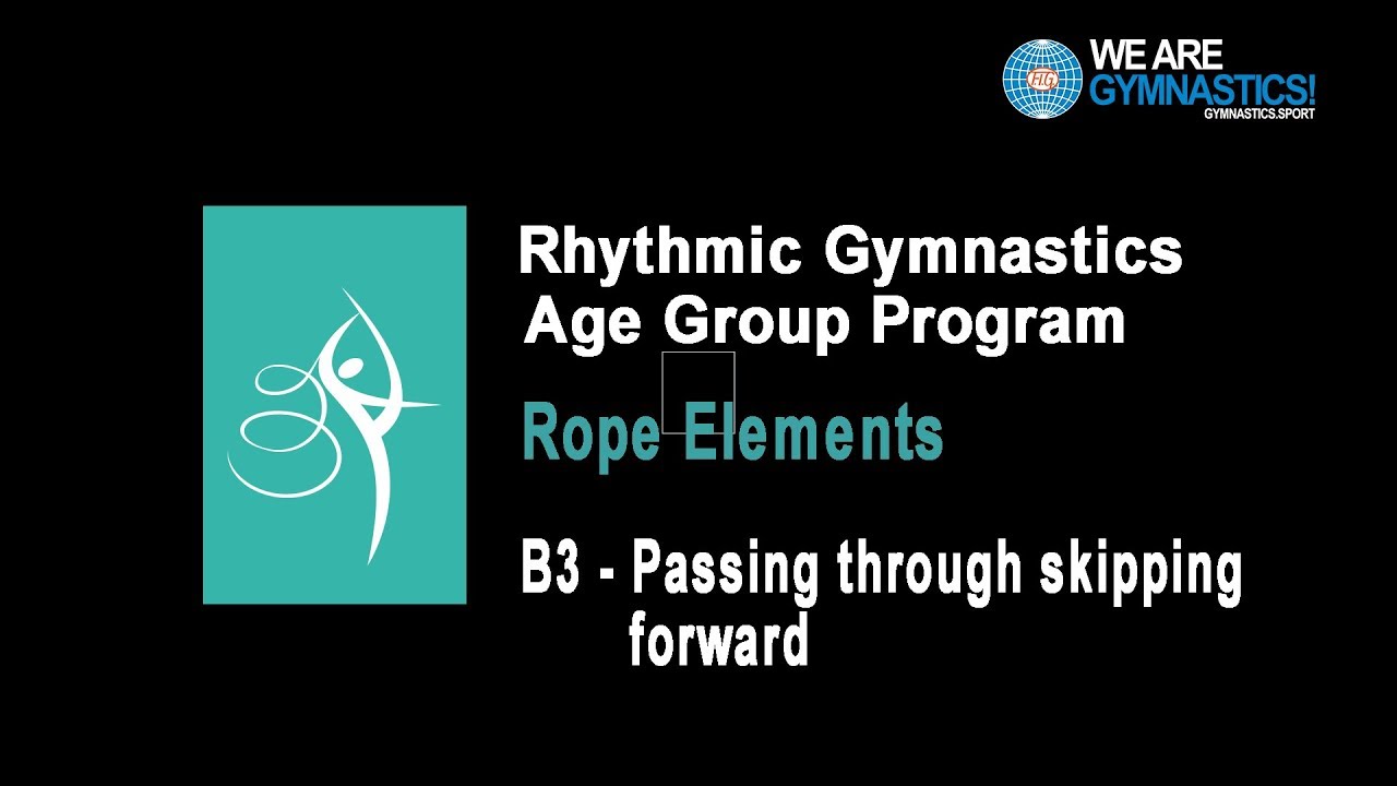 Rhythmic Gymnastics Age Group Program - Rope Element B3 Passing through skipping forward