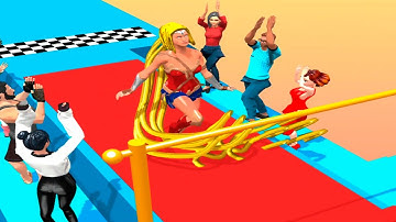 Hair Rush - Gameplay All Levels and Skins iOS,Android (37-39 lvl)