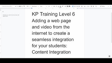 Adding Websites and Videos to KP