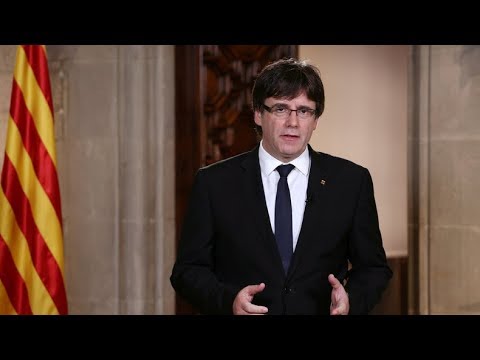 Puigdemont makes statement on Catalan situation (Streamed LIVE)