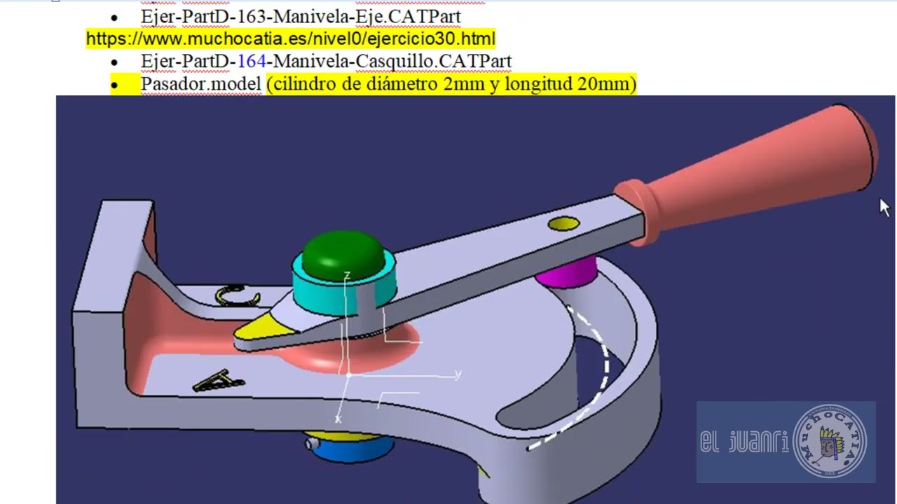 CATIA V5 desde cero. Ejercicio 31. Crear un Assembly con unas piezas existentes.