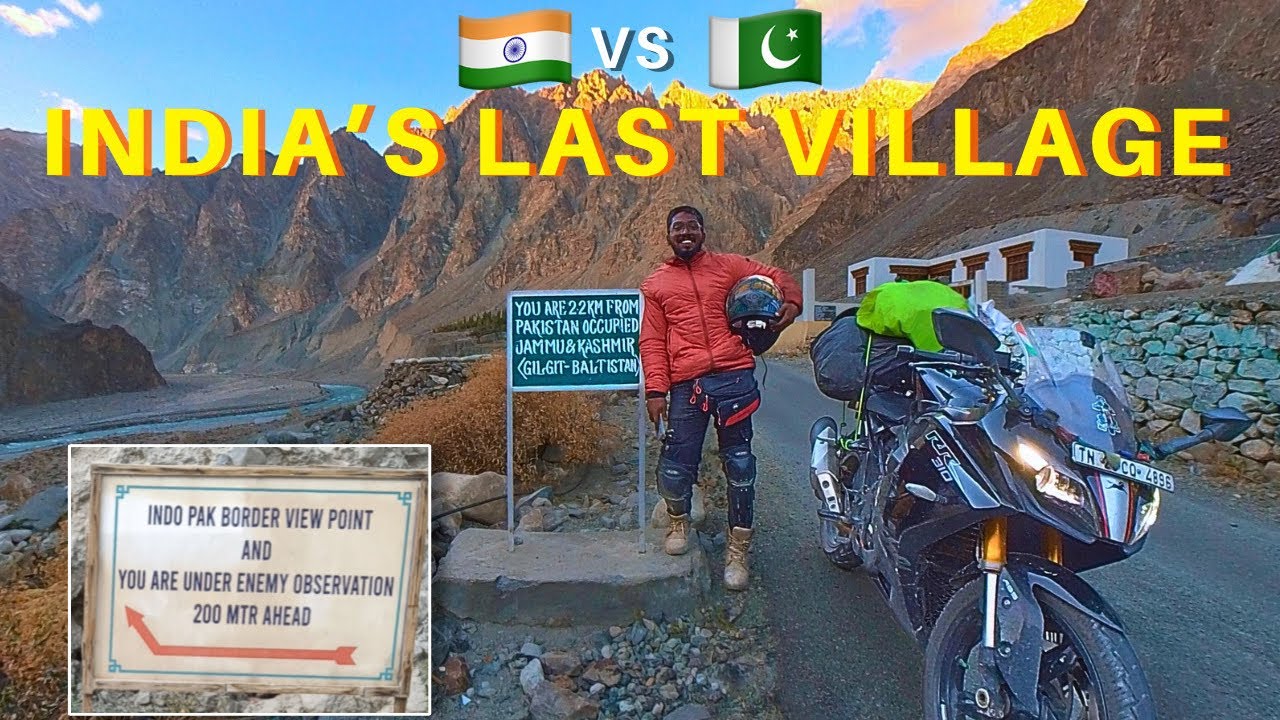 Thang – The Last Village at the Border😱| India-Pakistan Border | Solo Motorcycle ride