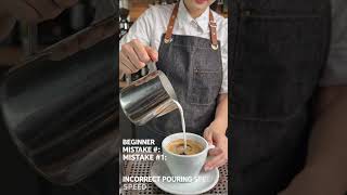 How to Pour Heart Latte Art Beginner Mistakes Tutorial  #coffeelatteart
