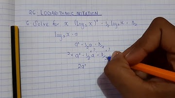 LOGARITHMIC NOTATIONS - KCSE  made familiar maths - QUESTION 6