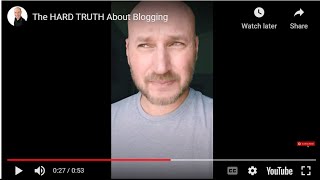 The HARD TRUTH About Blogging
