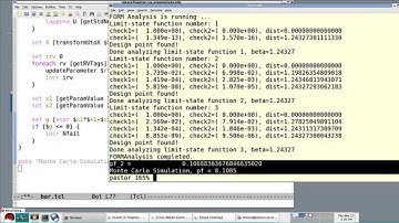 Basic Reliability Analysis Using OpenSees