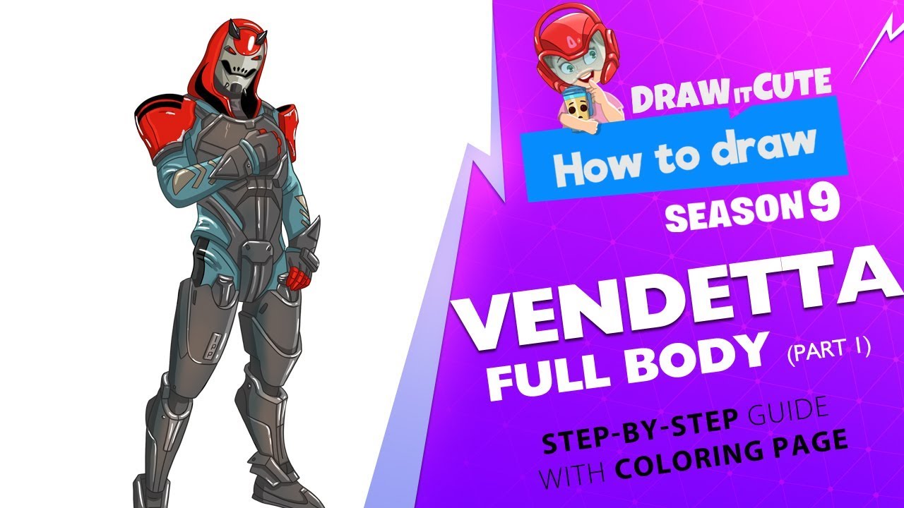 How To Draw Vendetta Full Body Fortnite Season 9 Time Lapse And - how to draw vendetta full body fortnite season 9 time lapse and how to draw