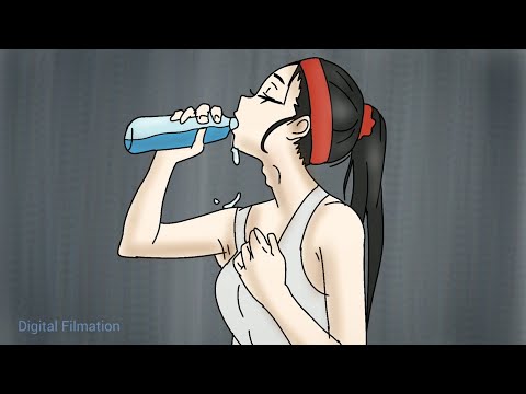 When She Drinks too Much Protein Shake 😱 - Female Muslce Growth Animation