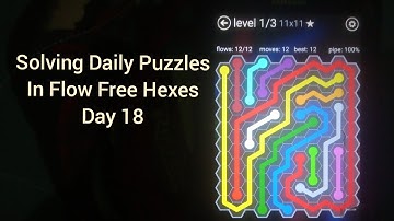 Solving Daily Puzzles In Flow Free Hexes Day 18
