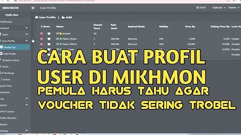 CARA CEPAT MEMBUAT PROFIL USER DI MIKHMON CEPAT DAN MUDAH