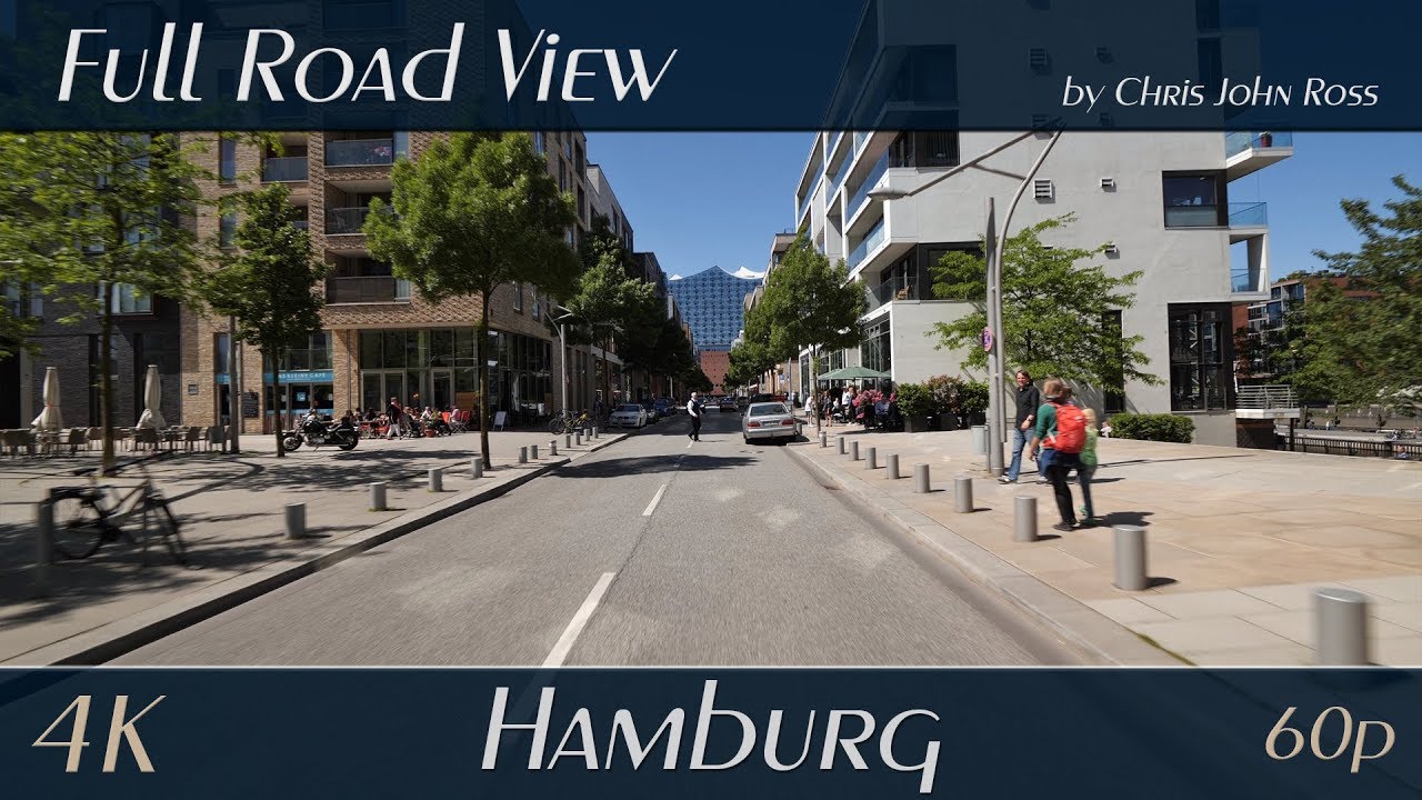 Hamburg, Germany: HafenCity, Am Dalmannkai, Am Kaiserkai, Am Sandtorkai - 4K (UHD/2160p/60p)