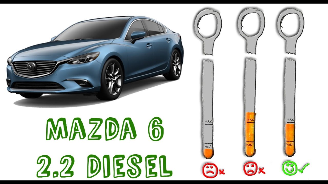 Mazda 6 Sprawdzenie Poziom Oleju 2.2 Diesel 150 Km Skyactiv 2014 Gj Sh - Youtube