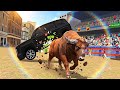 MAD BULL VS HUMAN BATTLE Angry Bull Simulator 3D Gameplay 