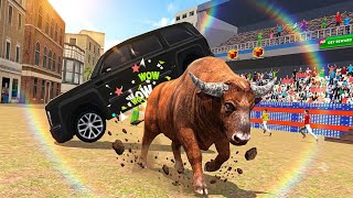 MAD BULL VS HUMAN BATTLE! 🐂 💥 Angry Bull Simulator 3D Gameplay | MRPEDDI screenshot 1
