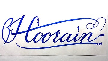 Hoorain Name Signature Calligraphy Status | #moderncalligraphy #cursive #YearofYou #hoorain @Hoorain