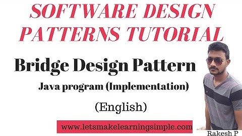 Bridge Design Pattern implementation using Java in English | Software Design Patterns in English