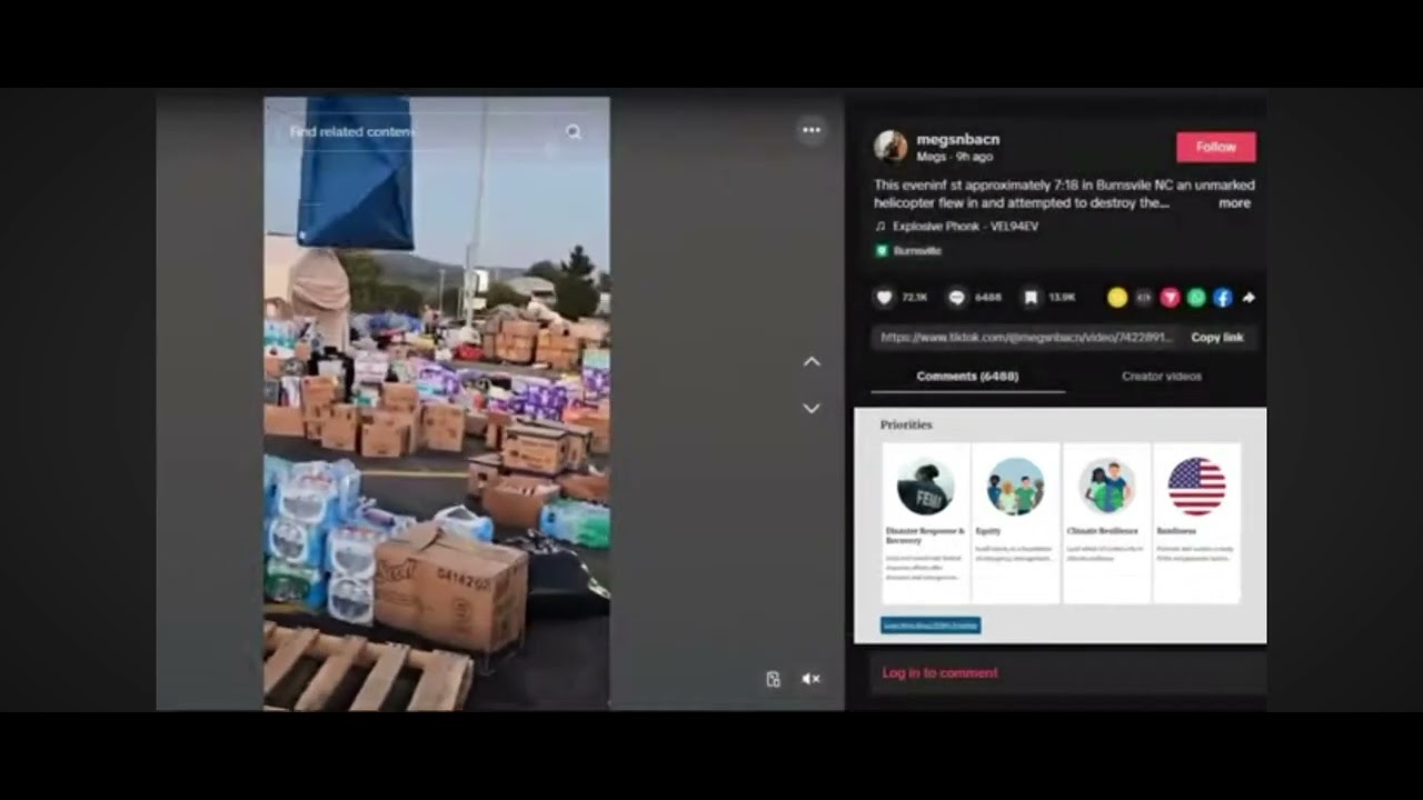 Blackhawk rotor wash attack on hurricane distribution site ??