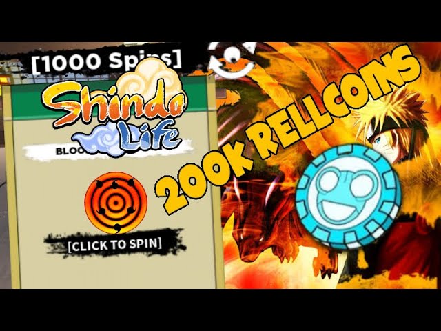 NOVOS MEGA CÓDIGOS 500 SPINS! E 200K RELL COINS do SHINDO LIFE!(shinobi life  2) *CUIDADO* 