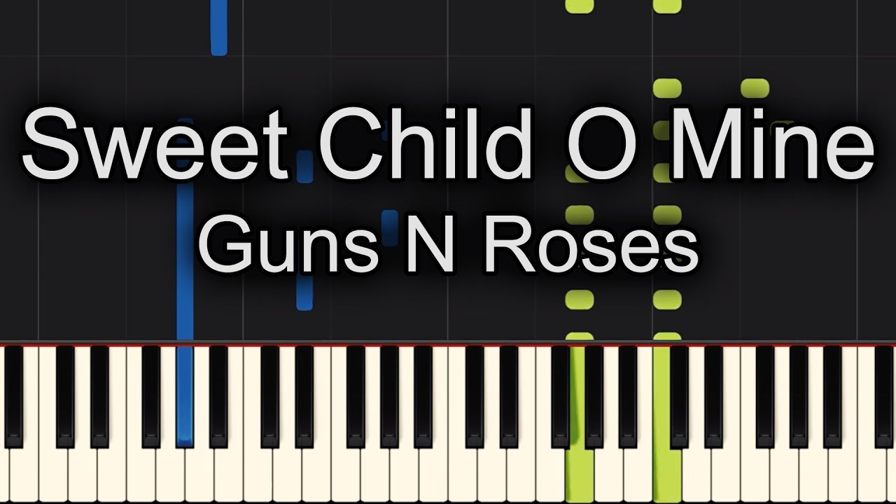 Sweet Child O Mine Guns N Roses Piano Tutorial Synthesia YouTube