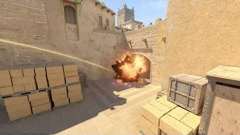 Molotov Ramp from Jungle on Mirage in CS2