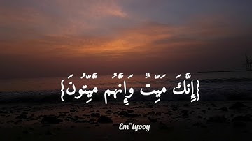 القارئ ماهر المعيقلي - {إنك ميت وإنهم ميتون ثم إنكم يوم القيامة عند ربكم تختصمون} {سورة الزمر}