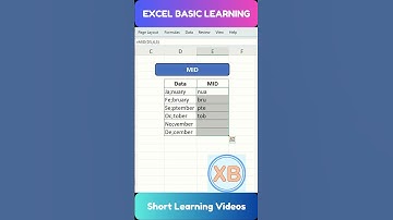 Excel Formula - MID Short  #excelbasics #exceltech #excelformula #how #exceltips #excelgyan #excel