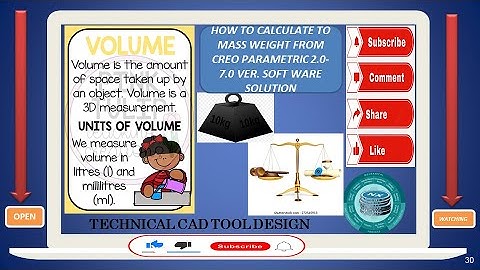 #tutorial Creo parametric weight kg mass calculation How to part mass calculation in creo software