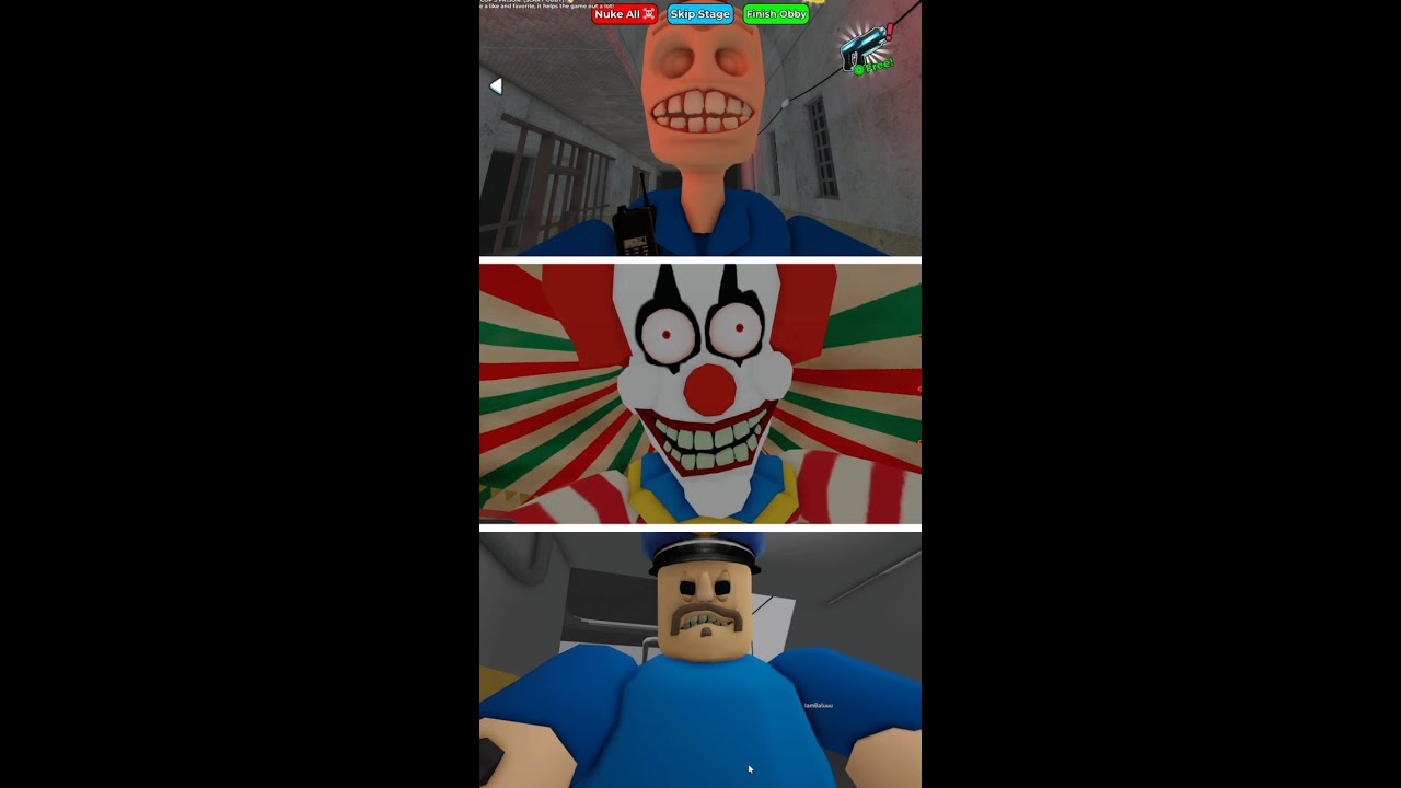 Roblox Police Obby Jumbscare SIREN COP`S VS BARRY PRISON RUN VS EPIC CHOPPER CARNIVAL